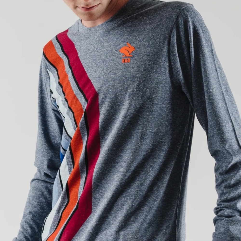 Rad Rabbit Remix Tee Mens Medium Long Sleeve Running Shirt